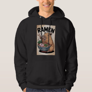 Capybara Ramen Fan Cute Japanese Noodle Soup Kawai Hoodie