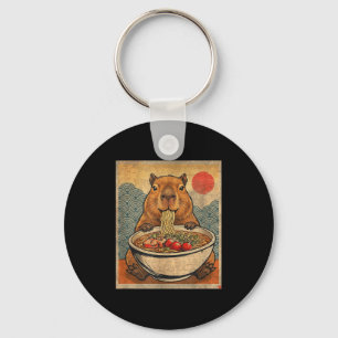 Capybara Ramen Japanese Funny Graphic Kawaii Anime Keychain