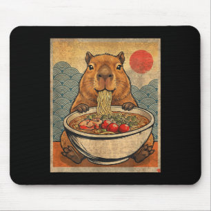 Capybara Ramen Japanese Funny Graphic Kawaii Anime Mouse Pad