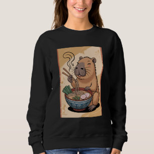Capybara Ramen Lover Cute Japanese Noodle Bowl Ani Sweatshirt