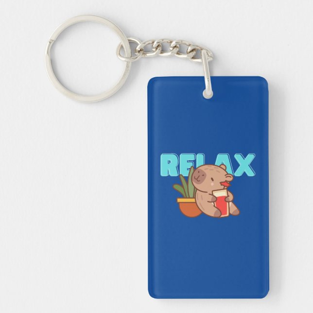 Capybara Reader Keychain (Front)