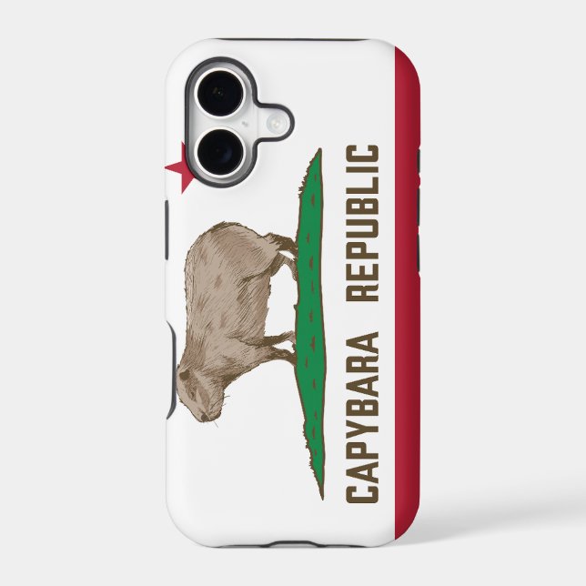 Capybara Republic Flag Iphone Case (Back)