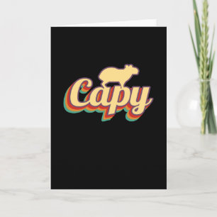 Capybara Retro Capibara Card