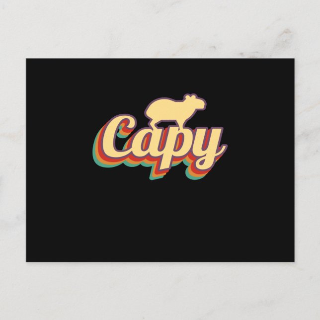 Capybara Retro Capibara Postcard (Front)