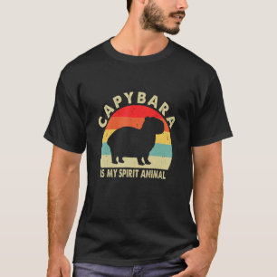Capybara Retro Capybara Is My Spirit Animal 2 T-Shirt