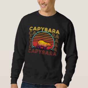 Capybara Retro  Gnawer Rodent Capibara Sweatshirt