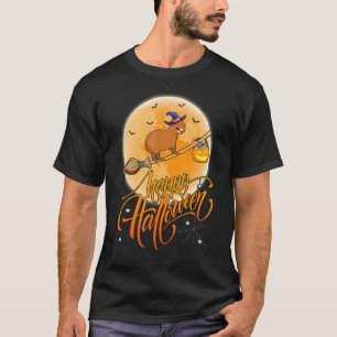 Capybara Ride Witch Shotgun Moon Vintage Capybara T-Shirt