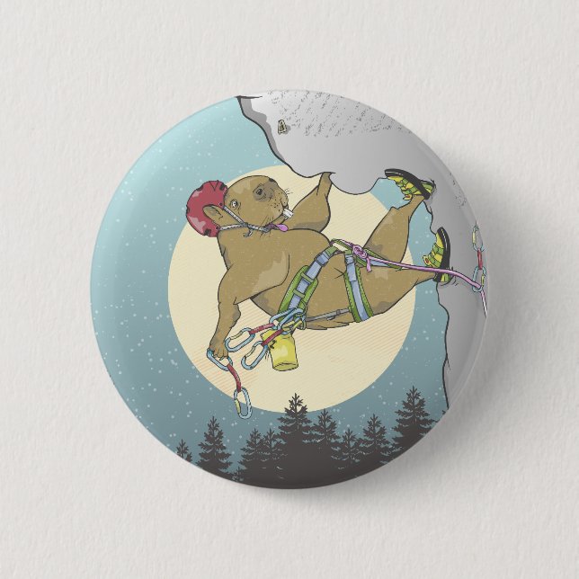 Capybara rock climbing button (Front)