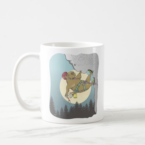 Capybara rock climbing coffee mug