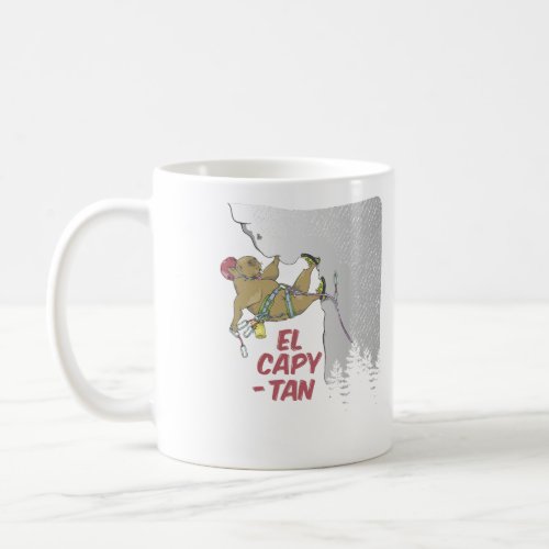 Capybara rock climbing EP CAPITAIN Coffee Mug