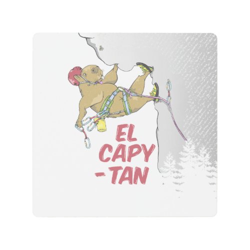 Capybara rock climbing EP CAPITAIN Metal Print