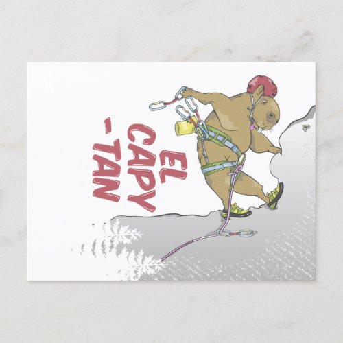 Capybara rock climbing EP CAPITAIN Postcard