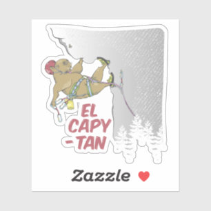 Capybara rock climbing EP CAPITAIN Sticker