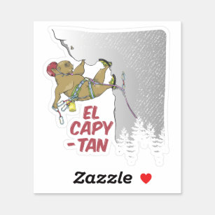 Capybara rock climbing EP CAPITAIN Sticker