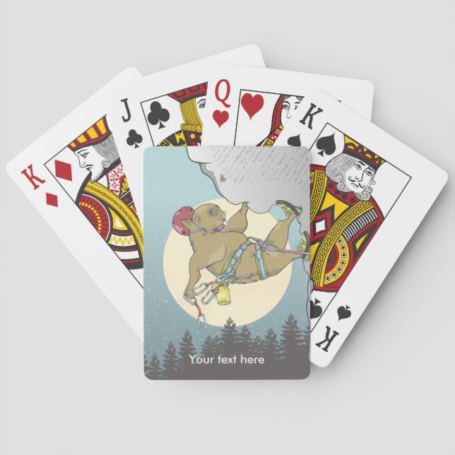 Capybara rock climbing poker cards (Back)