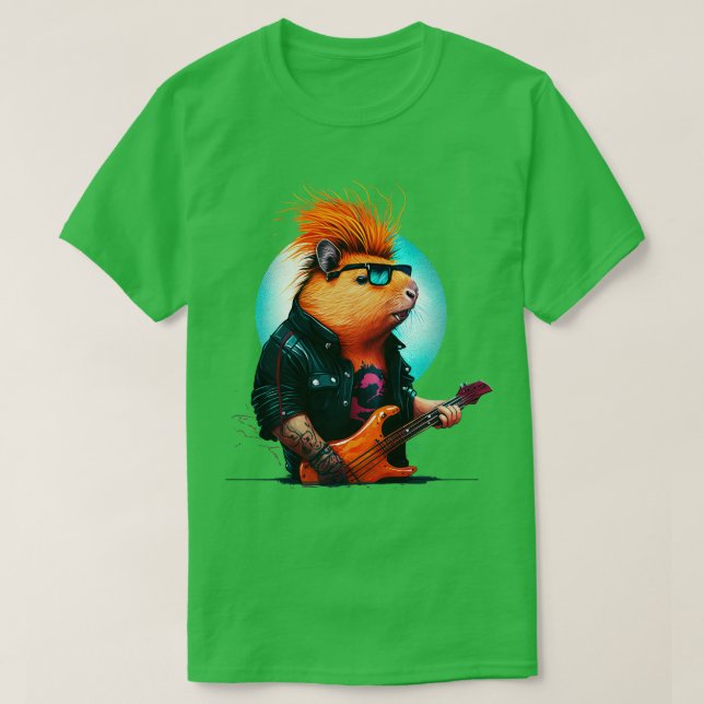 Capybara Rocker 6 T-Shirt (Design Front)