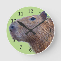 Capybara Round Clock