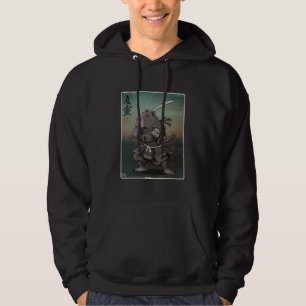 Capybara Samurai Warrior Marital Arts Japanese Ani Hoodie