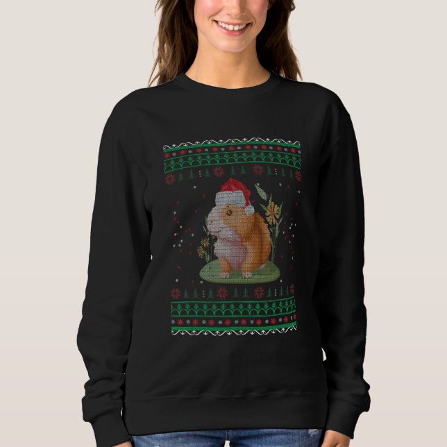 Capybara Santa Ugly Christmas Sweater Holiday Love (Front)