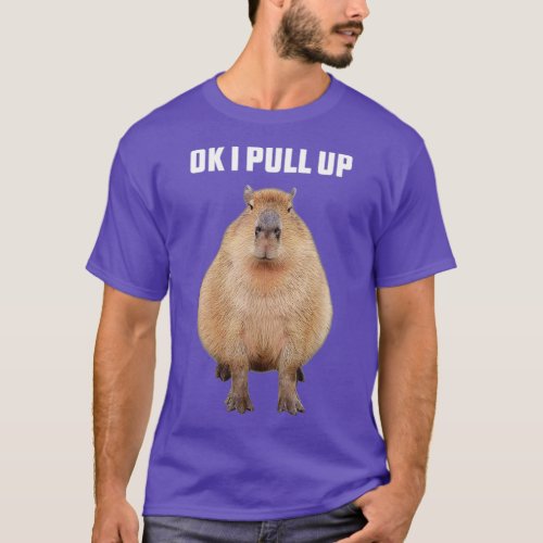 Capybara Shirt Funny Ok I Pull Up Capybara 