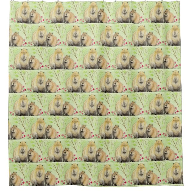 Capybara Shower Curtain (Front)