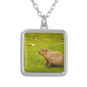 Capybara Silver Plated Necklace