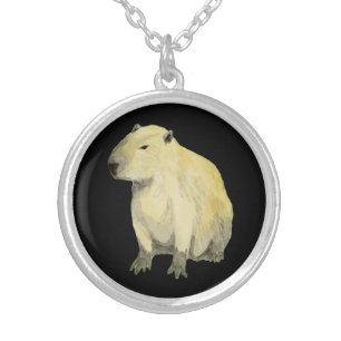 Capybara Silver Plated Necklace