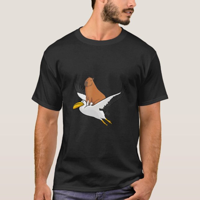 Capybara Sitting on Meme T-Shirt (Front)