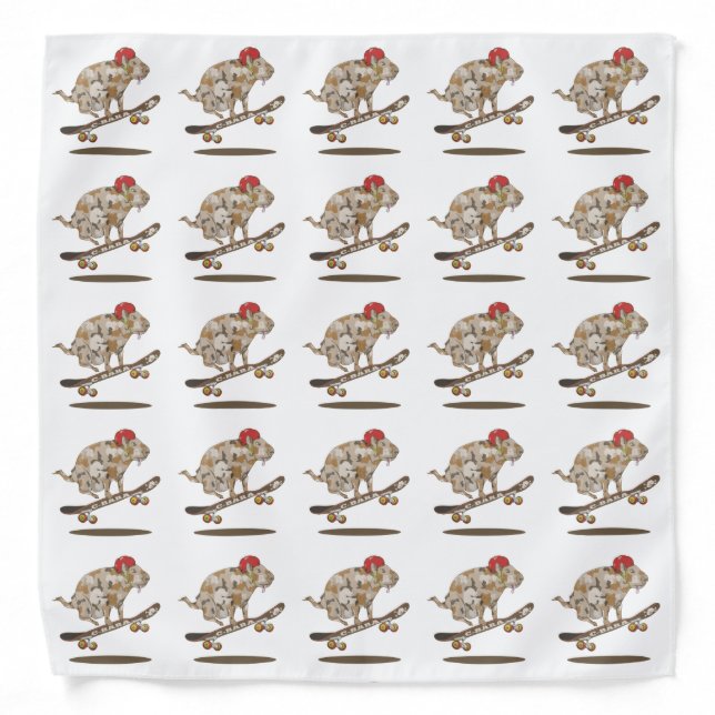 Capybara Skateboard ollie Bandana (Front)