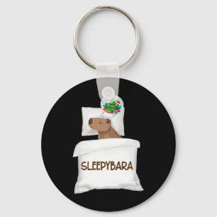 Capybara Sleep Night Xmas Rodent Christmas Dream S Keychain