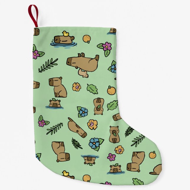 Capybara Small Christmas Stocking (Front)