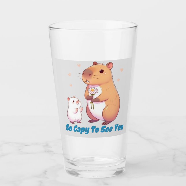 Capybara - So Capy To See You Glass (Front)