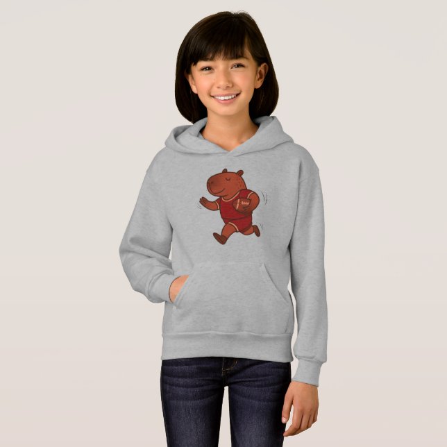 capybara soccer   sports  animal   capybara athlet hoodie (Front Full)