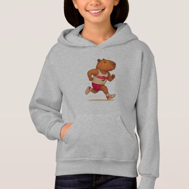 capybara soccer   sports  animal   capybara athlet hoodie (Front)