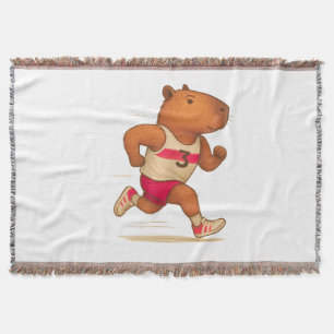 capybara soccer sports animal capybara athlet throw blanket
