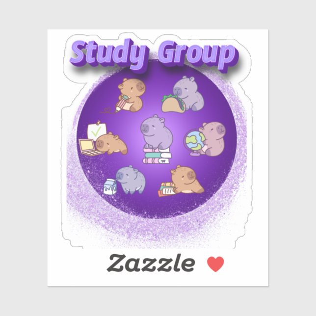 Capybara Study Group Sticker (Sheet)