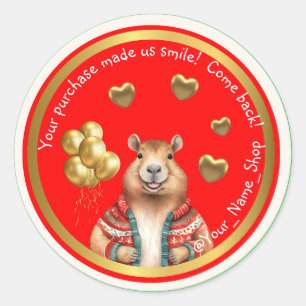 CAPYBARA STYLE ! Your Brand Deserves a Capybara! Classic Round Sticker
