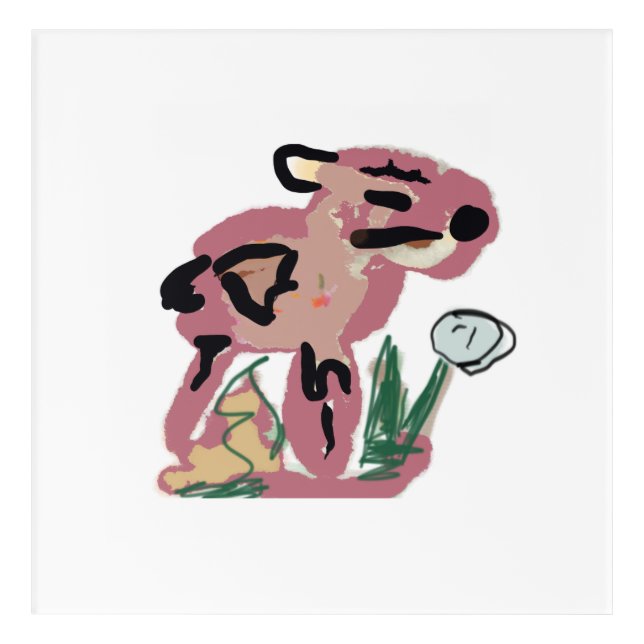 Capybara Sweet Acrylic Print (Front)