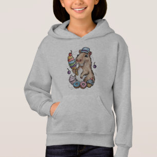 capybara sweets donuts cupcakes candies hoodie