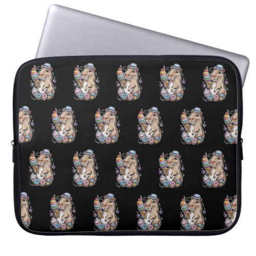 capybara sweets donuts cupcakes candies laptop sleeve