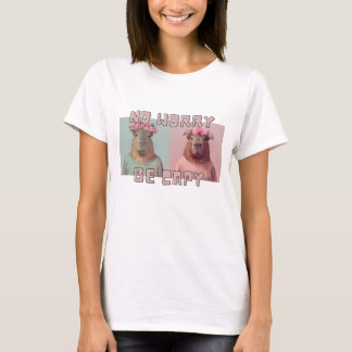 Capybara Tee, No Worry Be Capy, Rodent Genius Capy T-Shirt