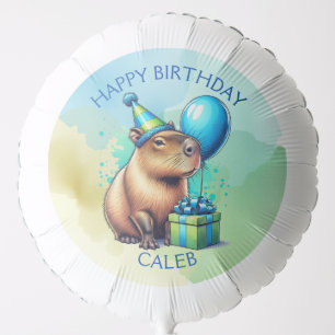 Capybara Themed Boy's Birthday Party Personalized Balloon