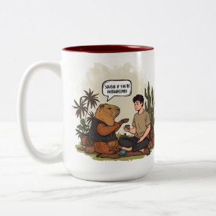 Capybara Therapy Time Squeak If You're Overwhelmed Two-Tone Coffee Mug
