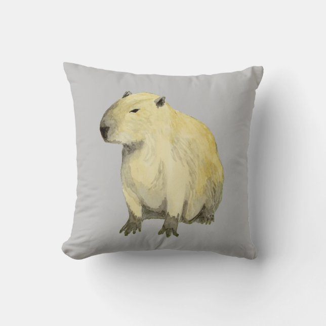 Capybara Throw Pillow (Front)
