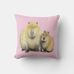 Capybara Throw Pillow