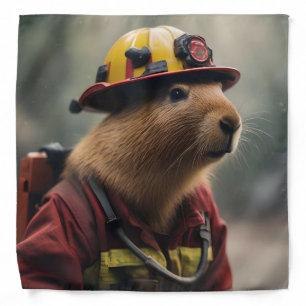 "Capybara to the Rescue: Firefighter Extraordinair Bandana