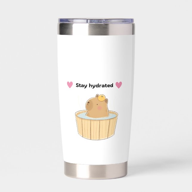 Capybara tumblr! insulated tumbler (Back)