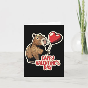 Capybara Valentine, Cappy Valentines Day, Capybara Card