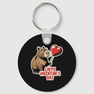 Capybara Valentine, Cappy Valentines Day, Capybara Keychain
