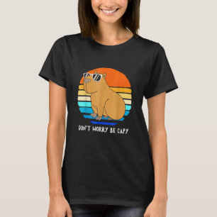 Capybara Vintage Retro Don't Worry Be Capy T-Shirt